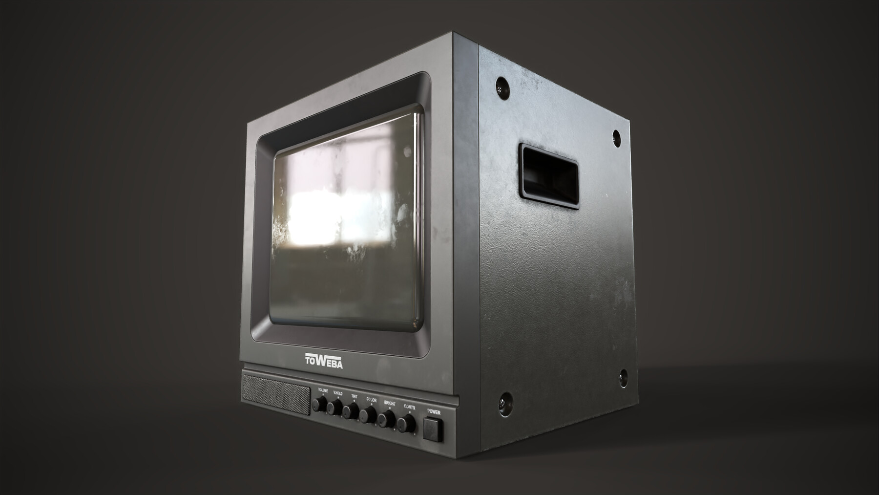 ArtStation Portable square old TV Game Assets