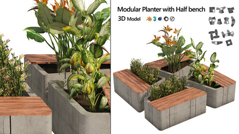 Modular Planters with bench