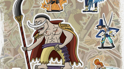 one piece Stickers PACK