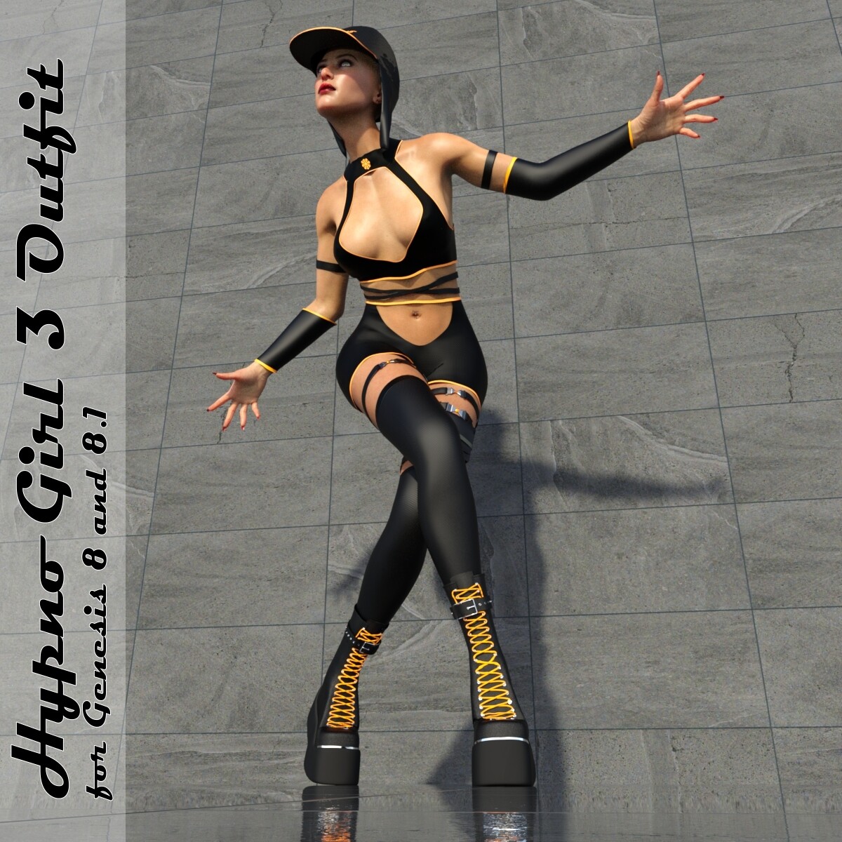 BLACKHAT:FUTURISTIC - Hyper Outfit for Genesis 3 Females
