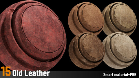 Old_ Leather_ Smart Material_PBR Textures