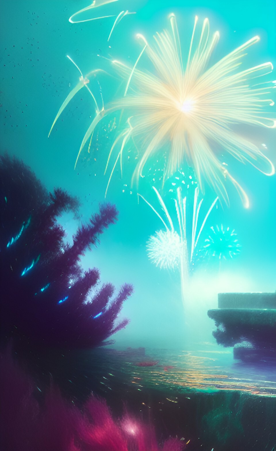 ArtStation FireWork UnderWater 1000 jpg wallpaper background pack