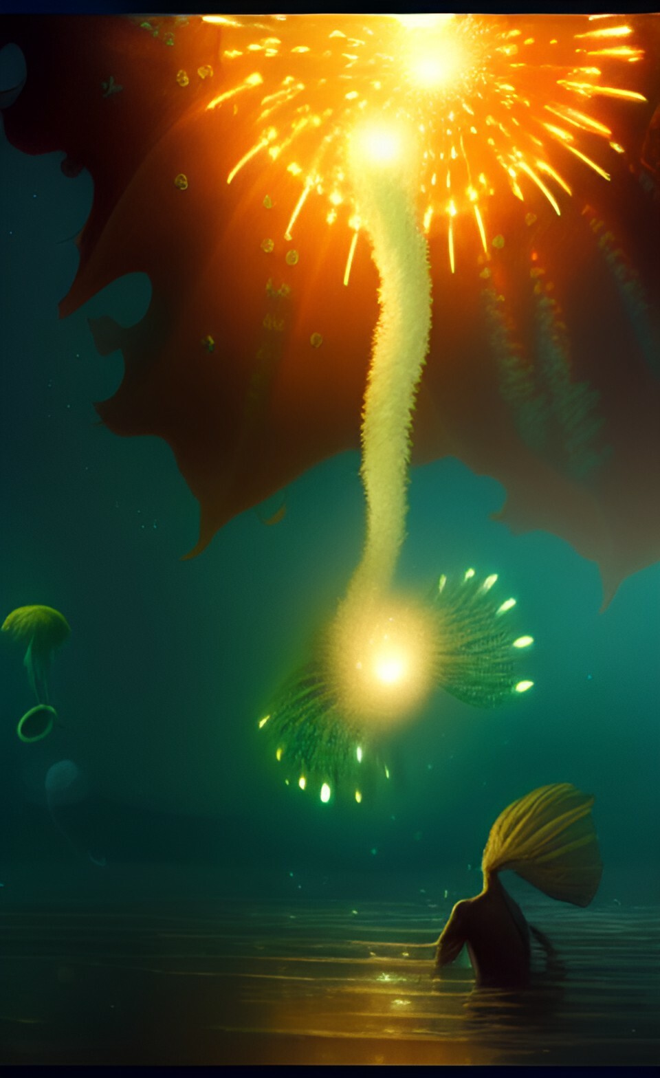 ArtStation FireWork UnderWater 1000 jpg wallpaper background pack