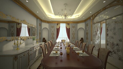 Classic Dining Room Interior model