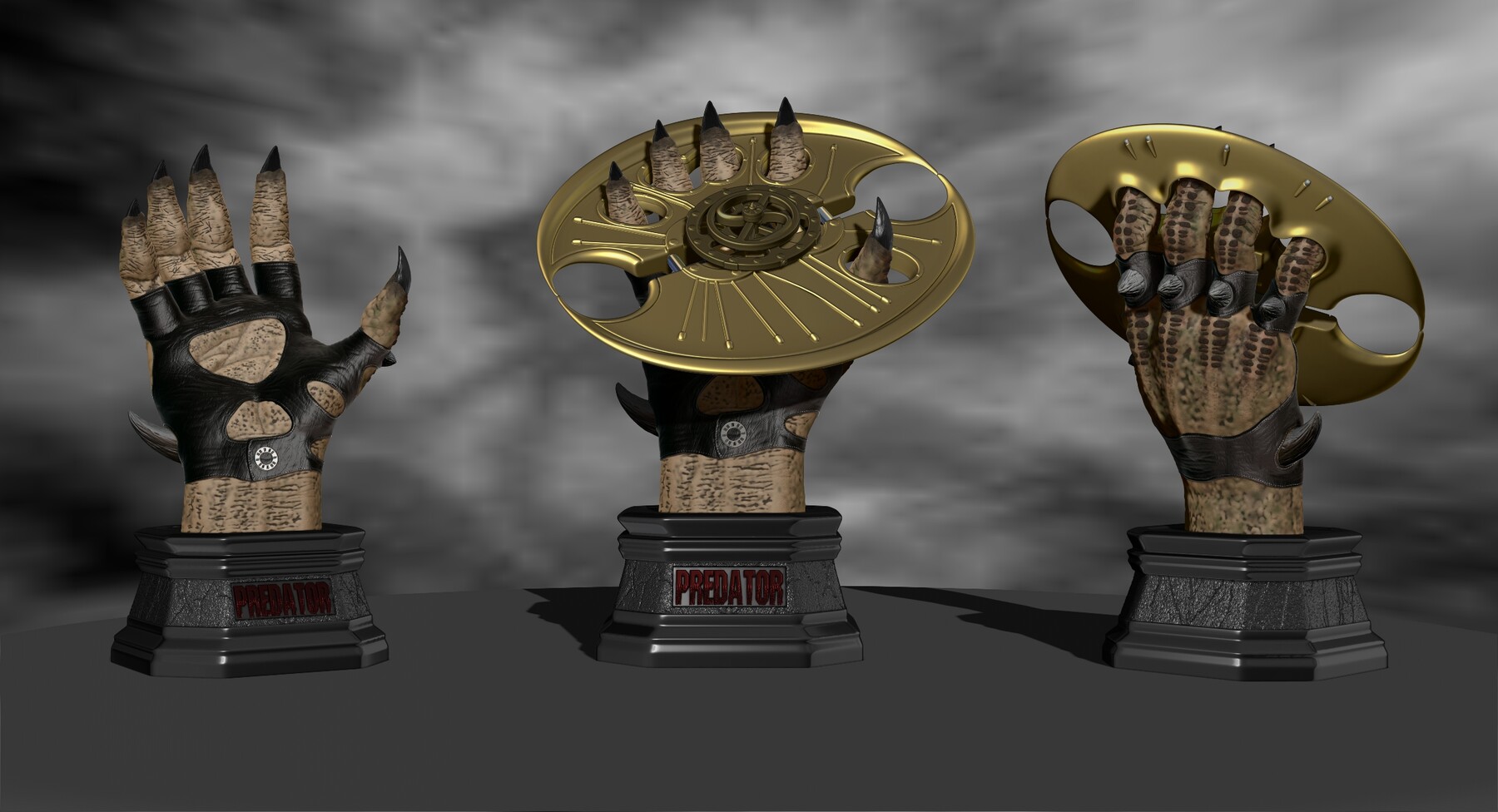 ArtStation - Predator 2 Smart Disc with Predator Hand File STL – OBJ ...