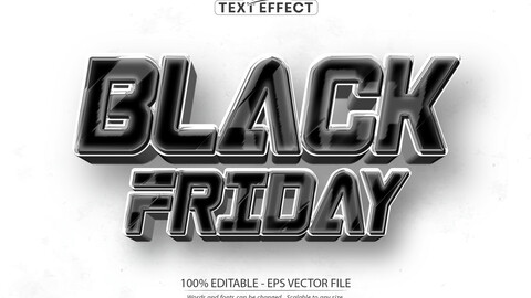 Black Friday text effect, editable comic and cartoon text style