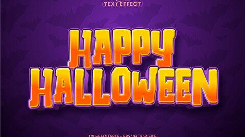 Halloween text effect, editable comic and cartoon text style