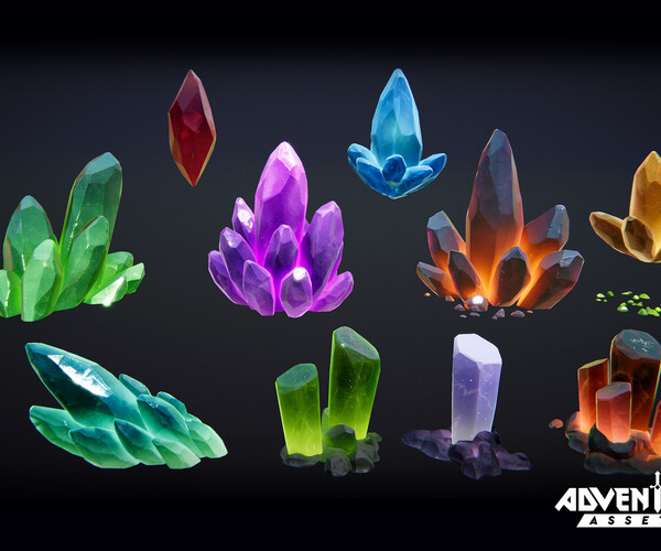 ArtStation Ultimate Crystals Pack (Game Ready) Game Assets