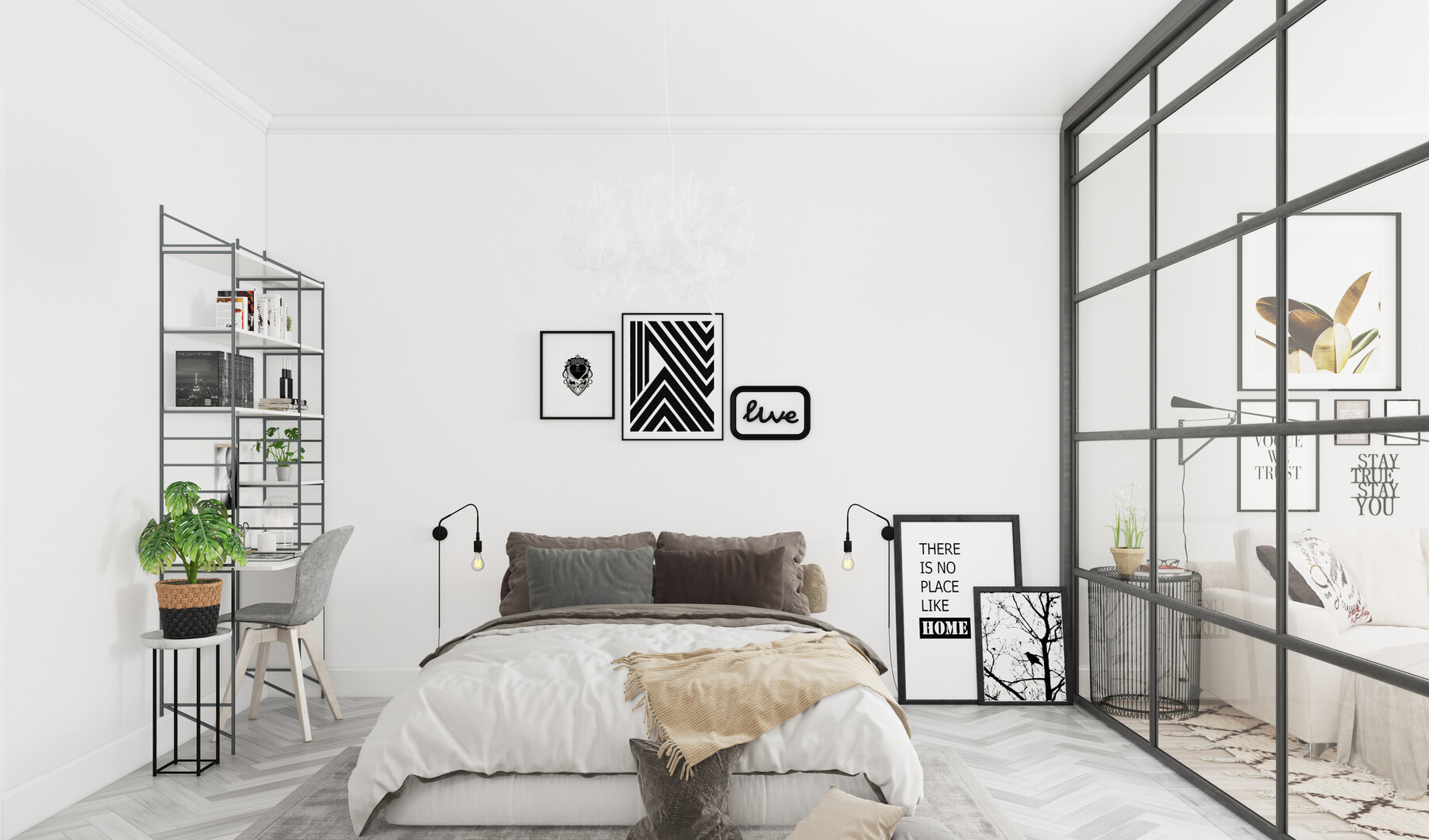 Beautiful view of Scandinavian Chic Apartment Penthouse View