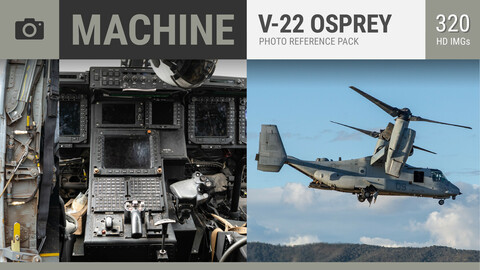 MACHINE Military VTOL Aircraft V-22 Osprey Photo Reference Pack