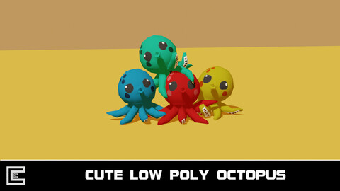 Cute Low-Poly Octopus