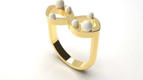 Infinity Pearls Ring