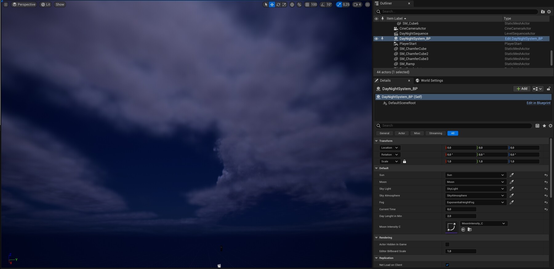 ArtStation Easy Day Night Cycles for Unreal Engine 5 Drag and Drop