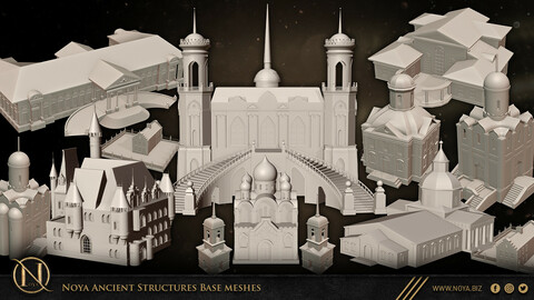 Noya Ancient Structures Base meshes