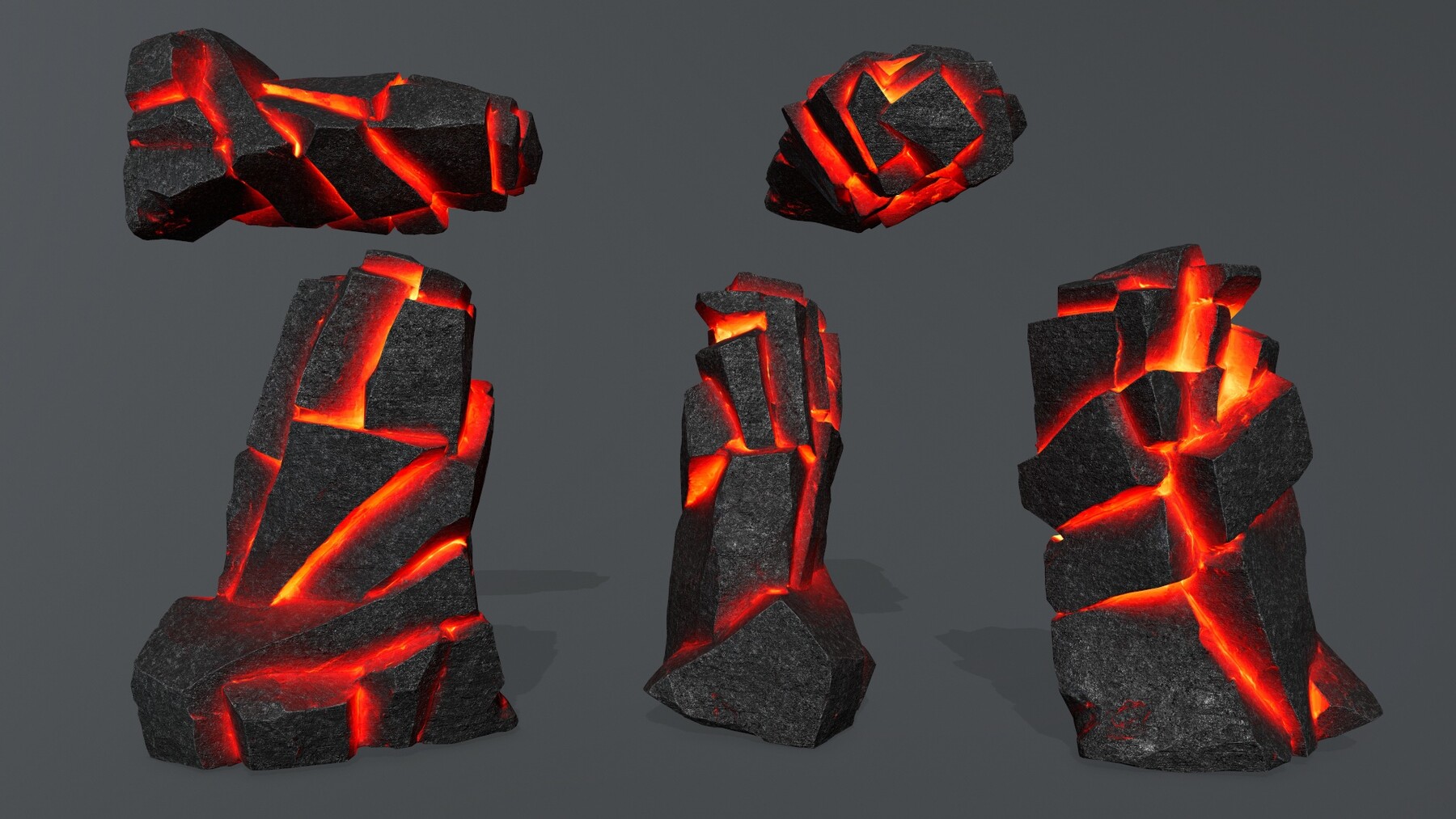 ArtStation - lava rocks | Game Assets