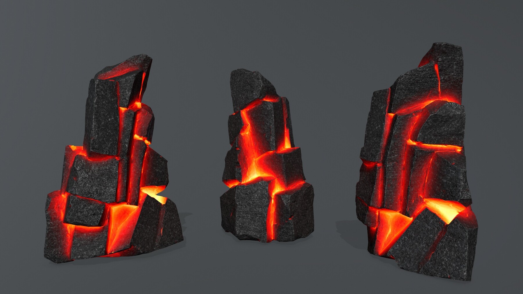 ArtStation - lava rocks | Game Assets