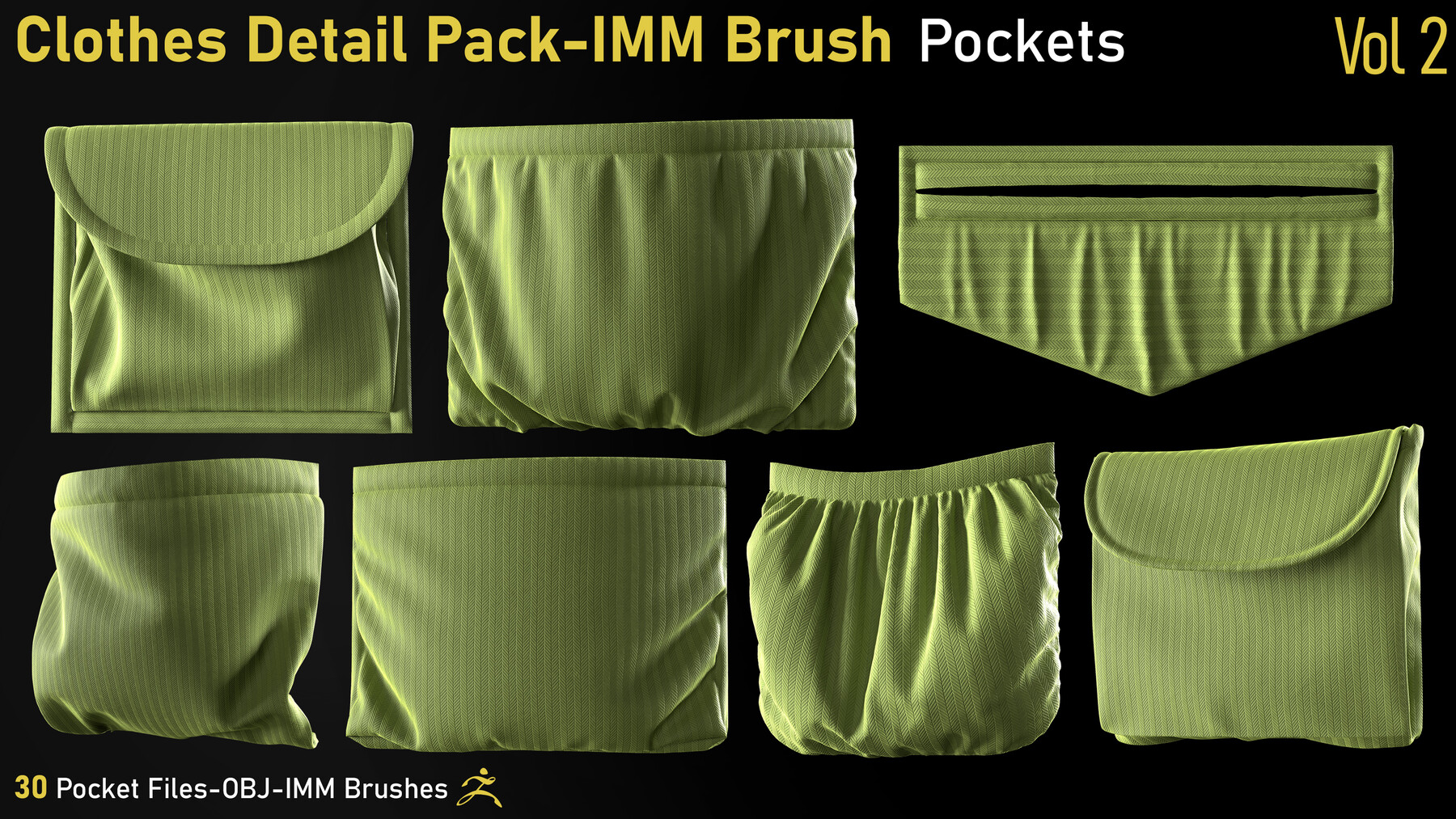 ArtStation - Clothes Details Pack-IMM Brush-Pockets-Vol2