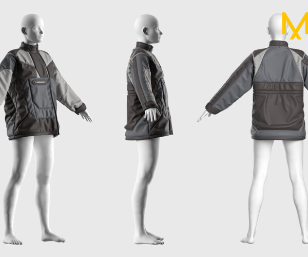 ClothCG セーラー服 001a MarvelousZBPBR 8K 3DAssets 3Dモデル