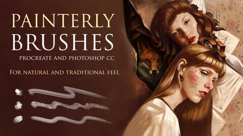 Painterly Brushes for Photoshop and Procreate