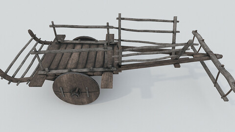 ArtStation - Ox Cart PBR | Game Assets