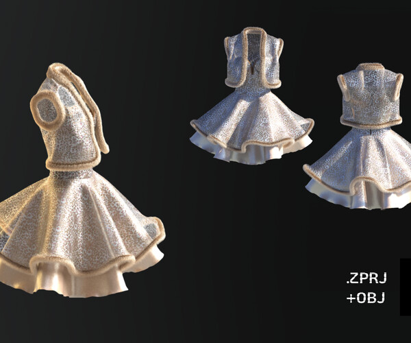 ArtStation - CLO 3D corset dress | Resources