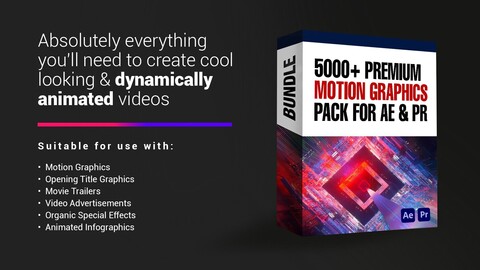 5000+ Motion Graphic Pack for After Effects & Premiere Pro