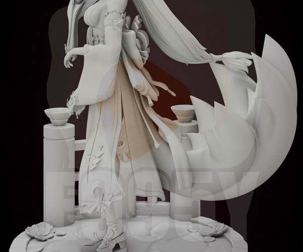 Artstation Yae Miko Stl File For 3d Printing Resources 5045