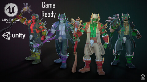 Orc_Shaman_1_Game Ready 3D model