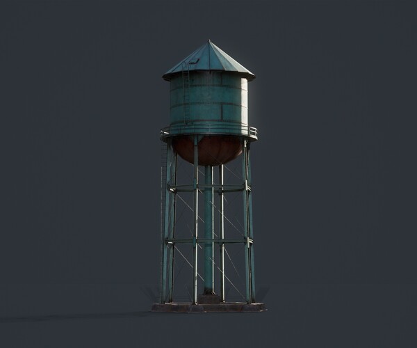 ArtStation - Water Tank Tower Reservoir | Game Assets