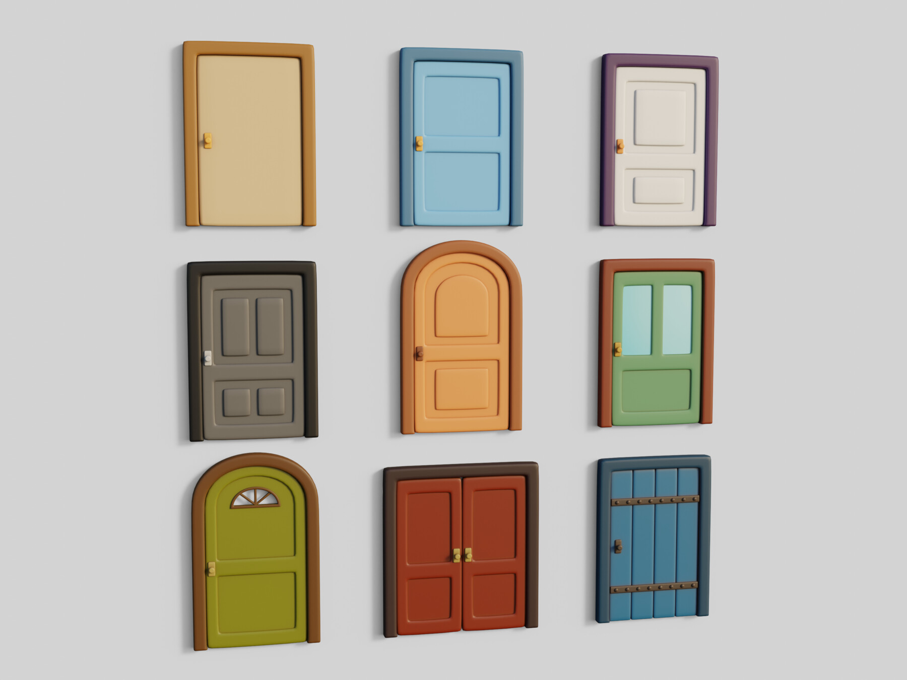 ArtStation - Cartoon Doors Collection 1 | Resources