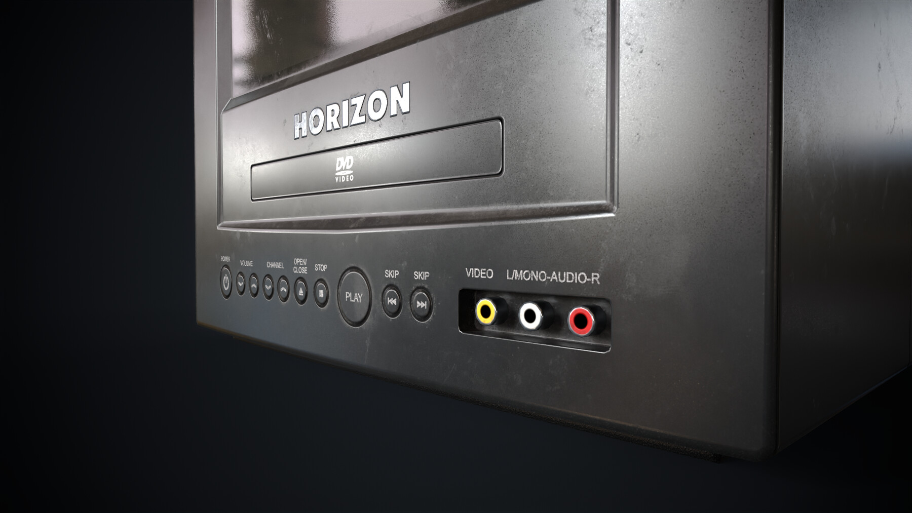 ArtStation Old TV with DVD player Game Assets