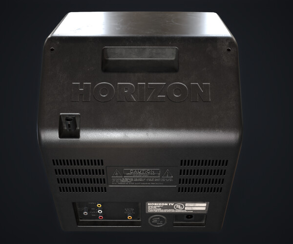 ArtStation Old TV with DVD player Game Assets