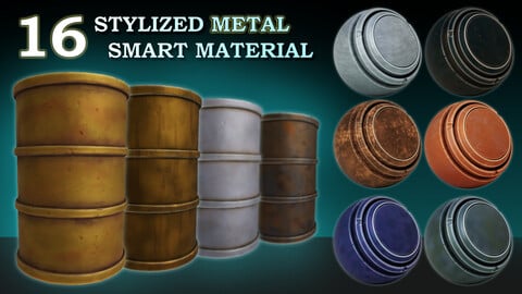 16 Stylized Metal Smart Material Vol 02