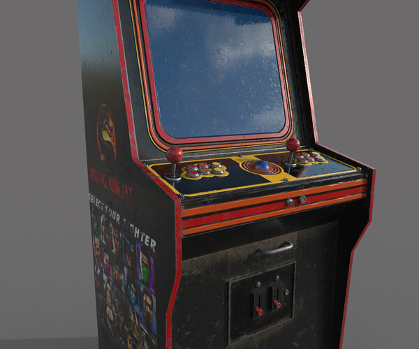ArtStation Arcade Game Machine Old Game Assets