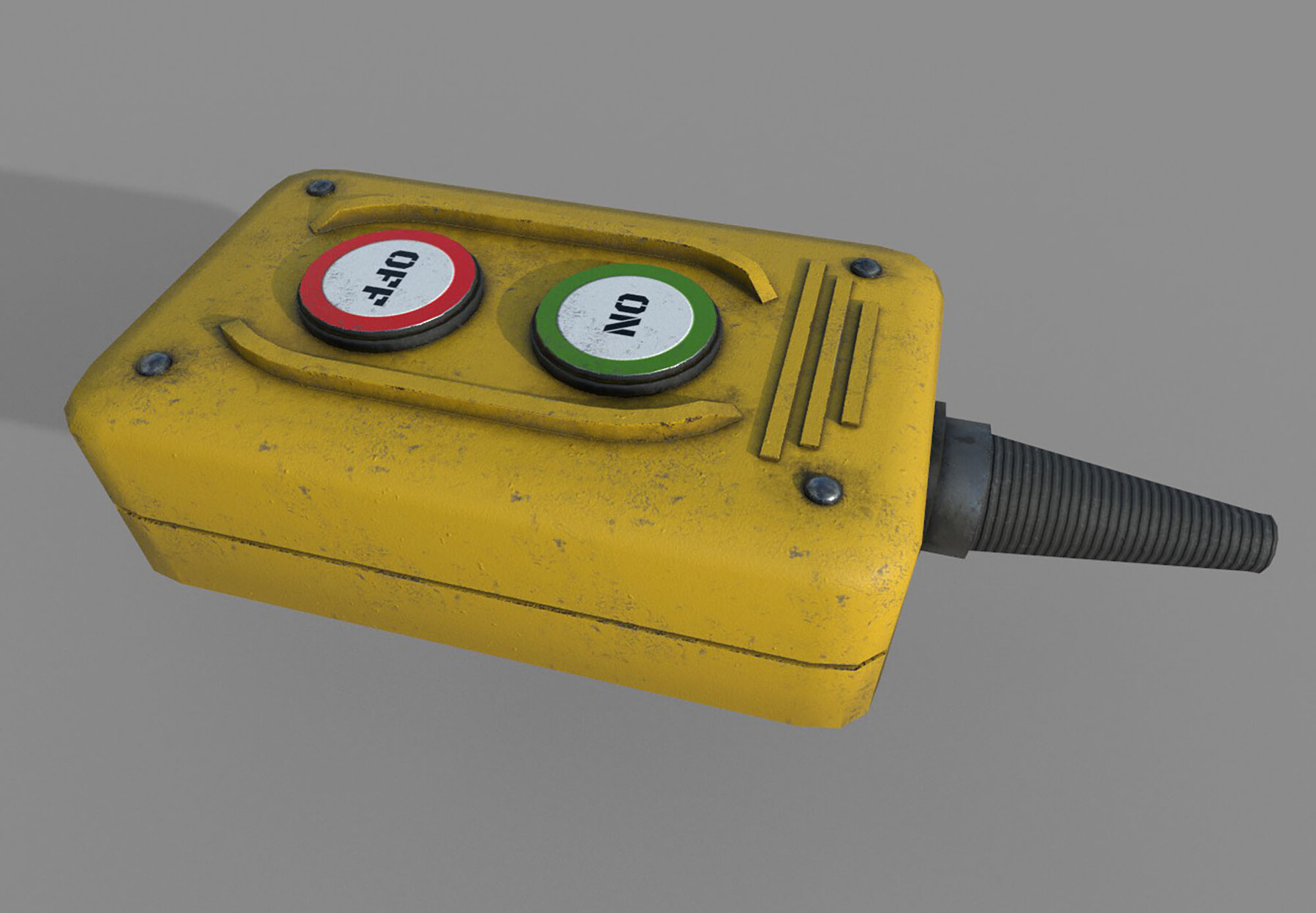 ArtStation - Industrial Power On - Off Switch 3 | Game Assets