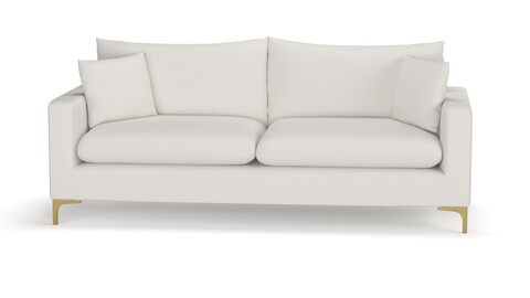 Contemporary Velvet Upholstered Sofa 3D Model