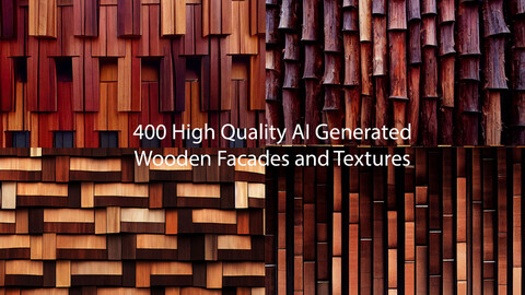 400 AI Generated High Quality Wooden Facades and Textures