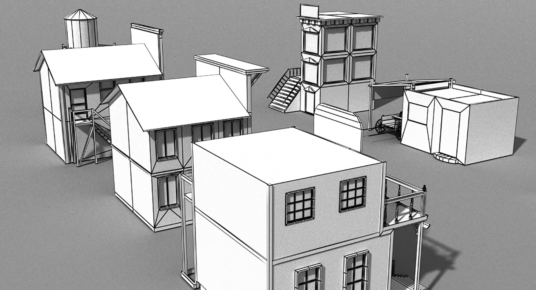 ArtStation Western Buildings Game Assets