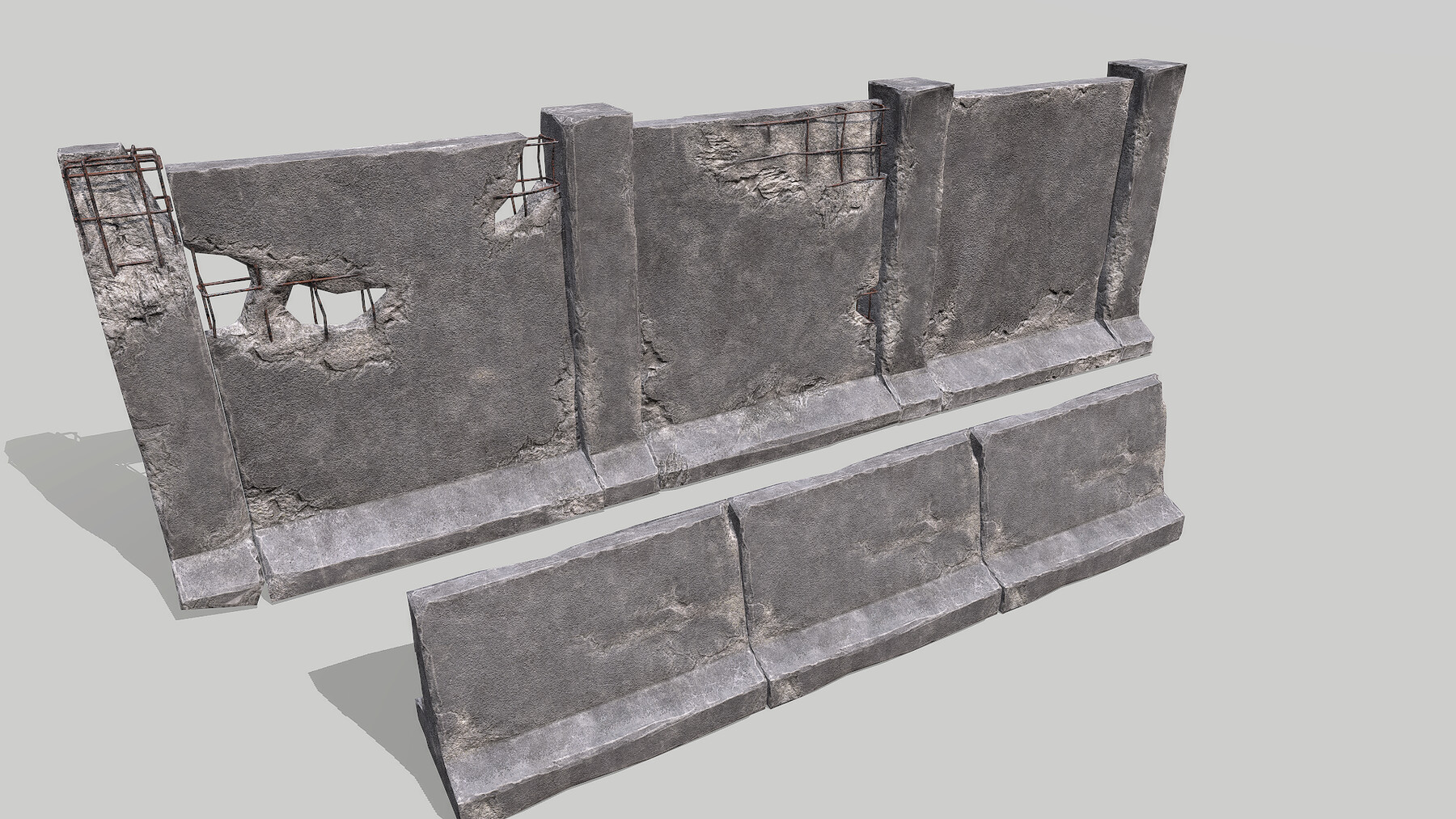 ArtStation - Old Concrete Walls | Game Assets