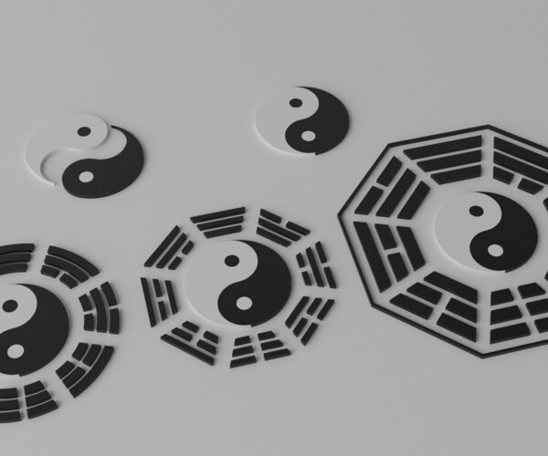 ArtStation - Tai Chi Yin Yang Bagua Tao 3d model | Resources