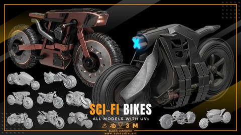 SCI-FI BIKES ( for all 3d software )