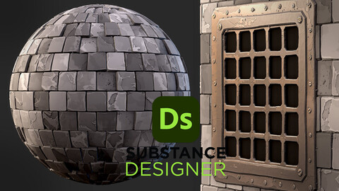 Stylized Floor Tiles and Drain - Substance 3D Designer