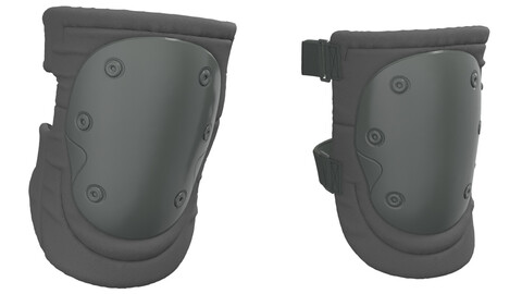 Knee Pad Black Hawk (Marvelous Designer / Clo 3D project+OBJ)
