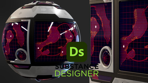 Stylized Sci-Fi Screen - Substance 3D Designer
