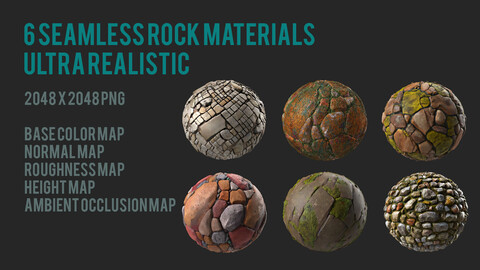 Seamless rock texture pack