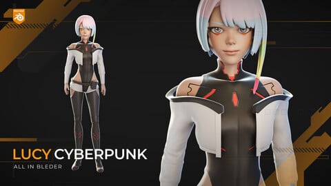 Lucy: Cyberpunk Edgerunners 3D Model Character