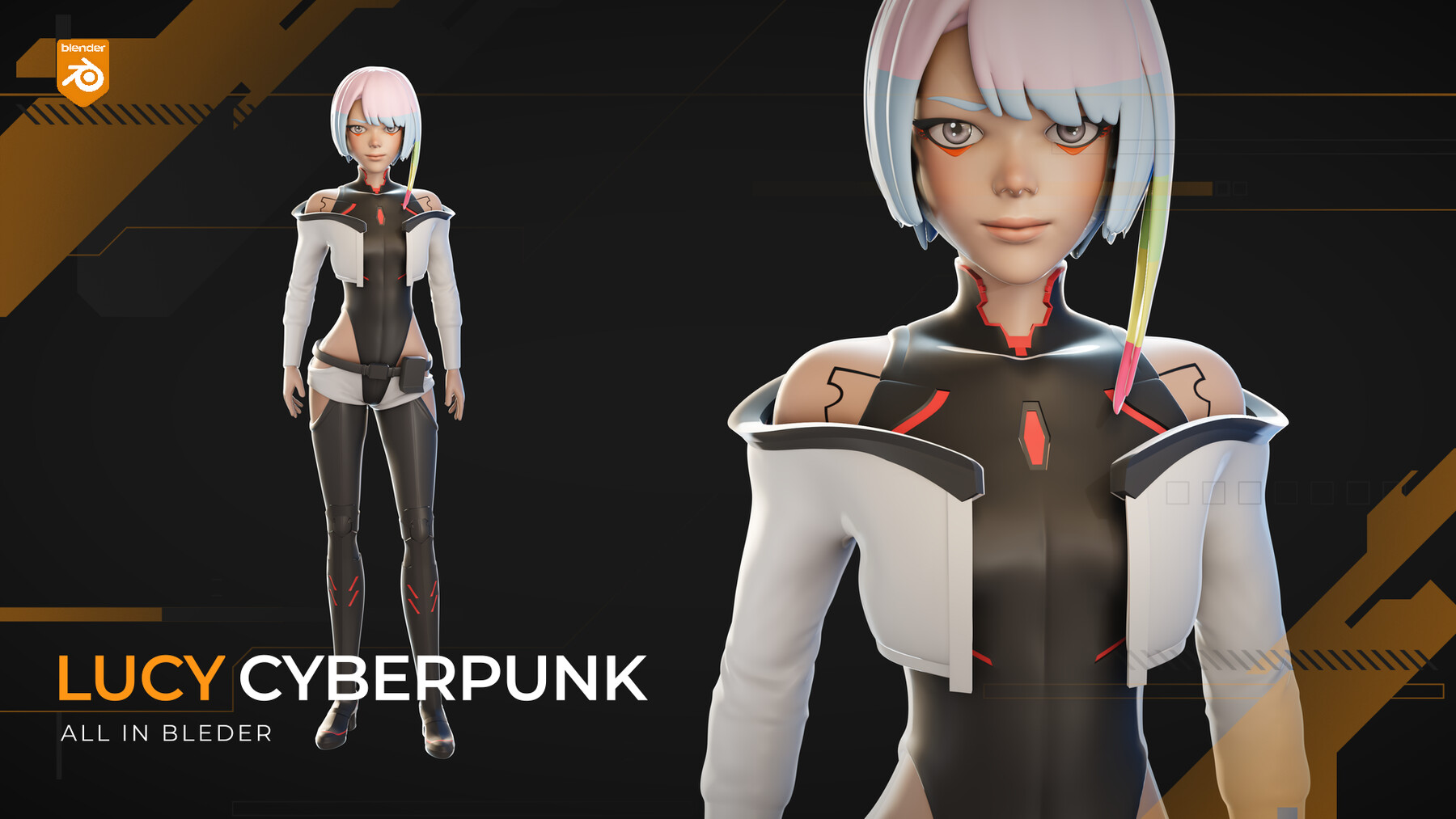 Lucy: Cyberpunk Edgerunners 3D Model Character