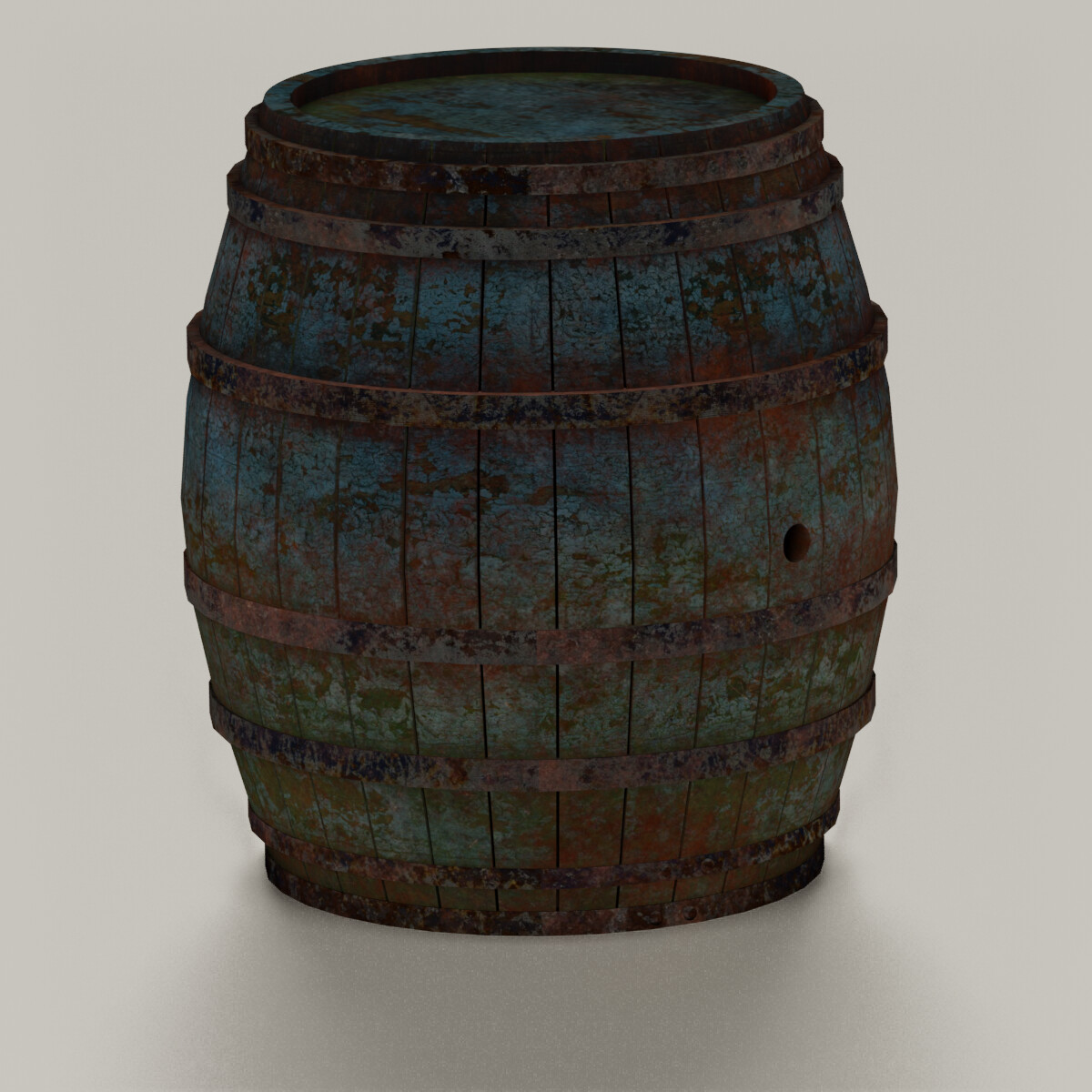 ArtStation - RUSTED BARREL LOW POLY GAME READY | Game Assets