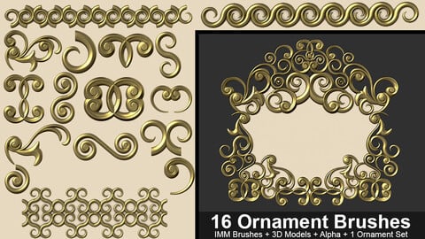 Ornaments Brushes – IMM Brushes + Ornament Set Vol . 3