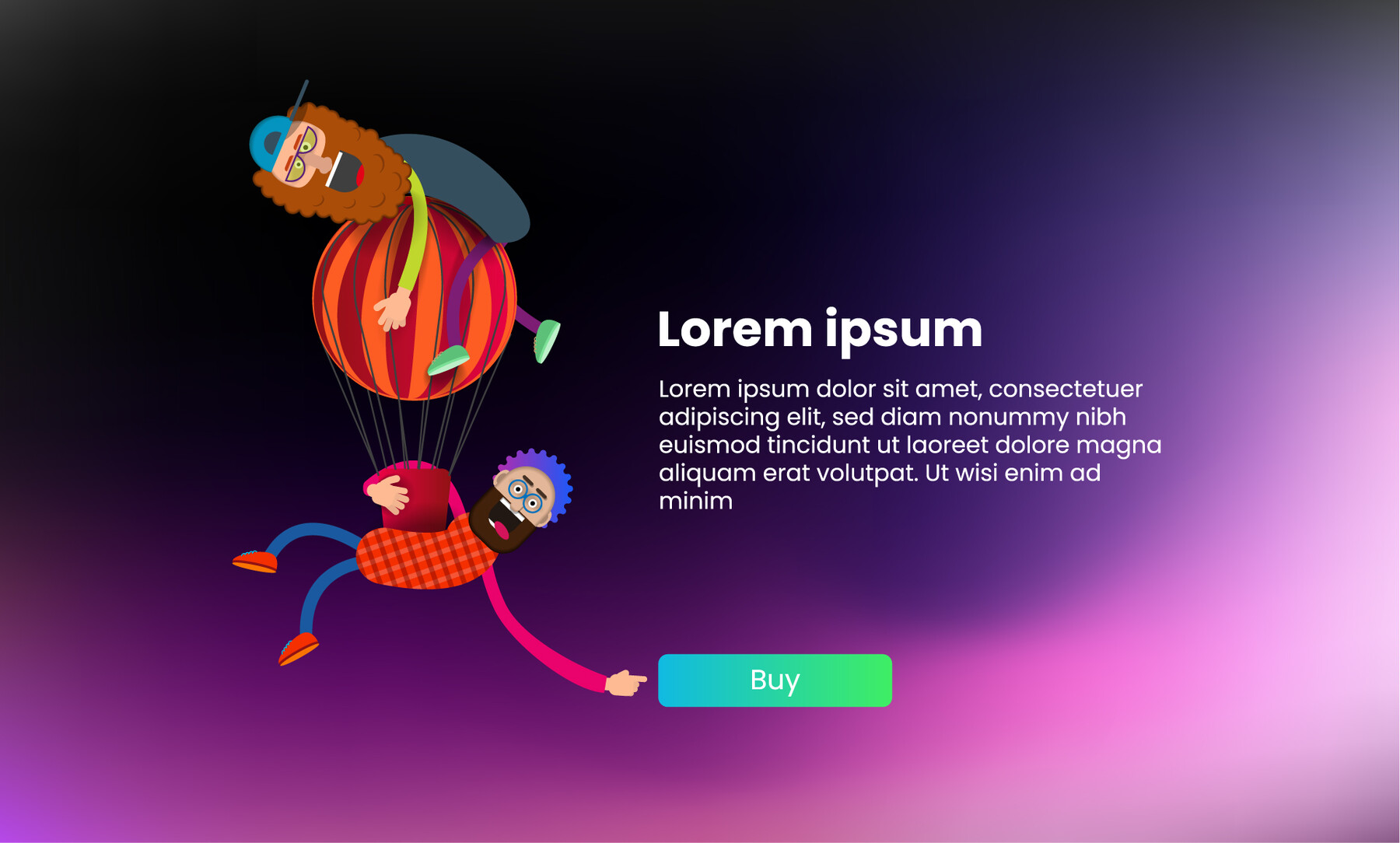ArtStation - Cartoon characters fly in a balloon and press the buy button | Artworks ArtStation - Cartoon characters fly in a balloon and press the buy button | Artworks